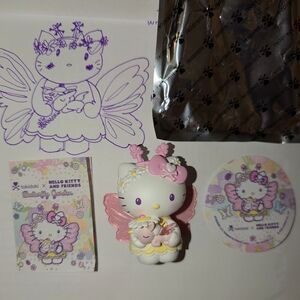 Hello Kitty Butterfly Garden Figurine - Pink & White